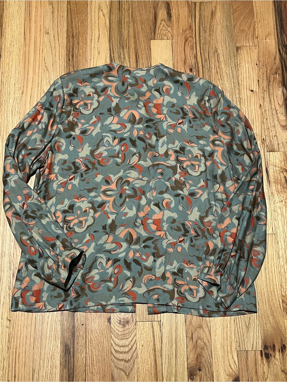 Country Sophisticates Petite by Pendleton Floral Rayon Jacket Blouse Size 14 USA - Picture 3 of 6